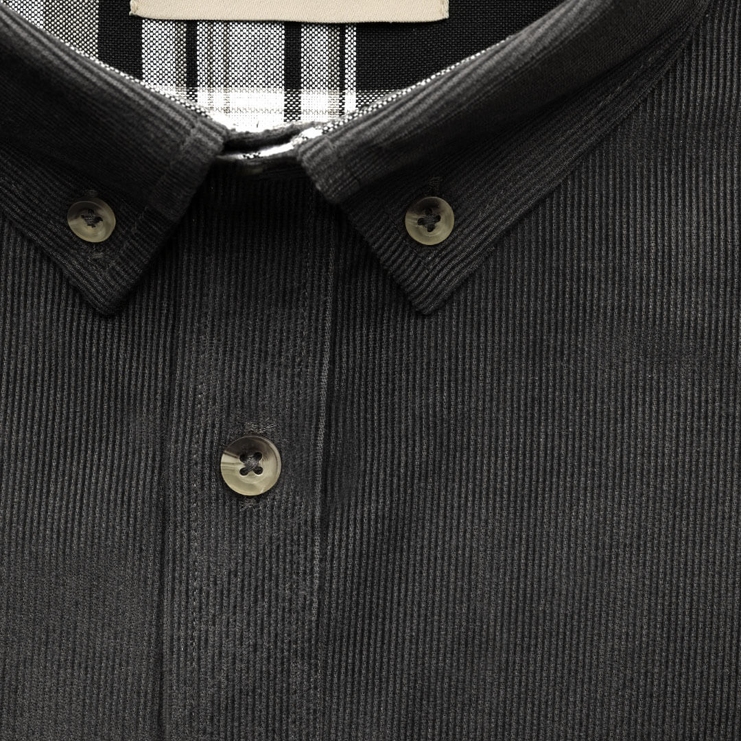 Cruise Corduroy Shirt In Steel Grey