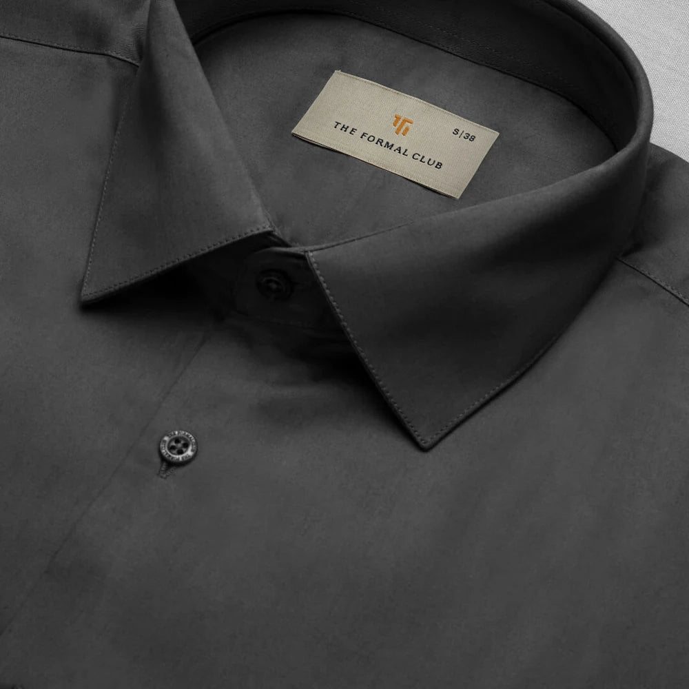 Cambridge Giza Cotton Shirt In Gun Metal