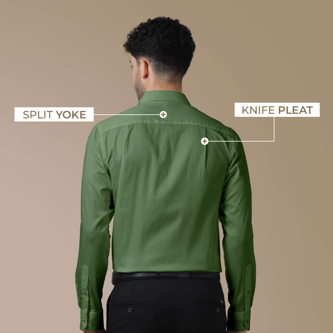 Cambridge Giza Cotton Shirt In Grass Green