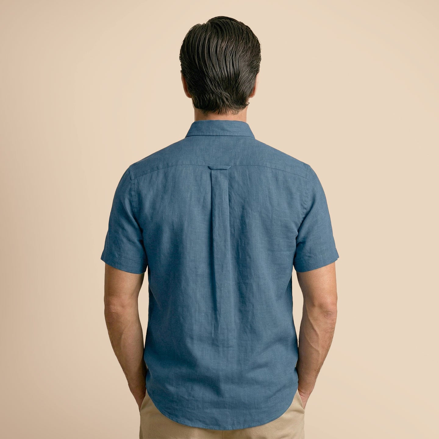 Breeze Linen Half Sleeves Shirt In Indigo