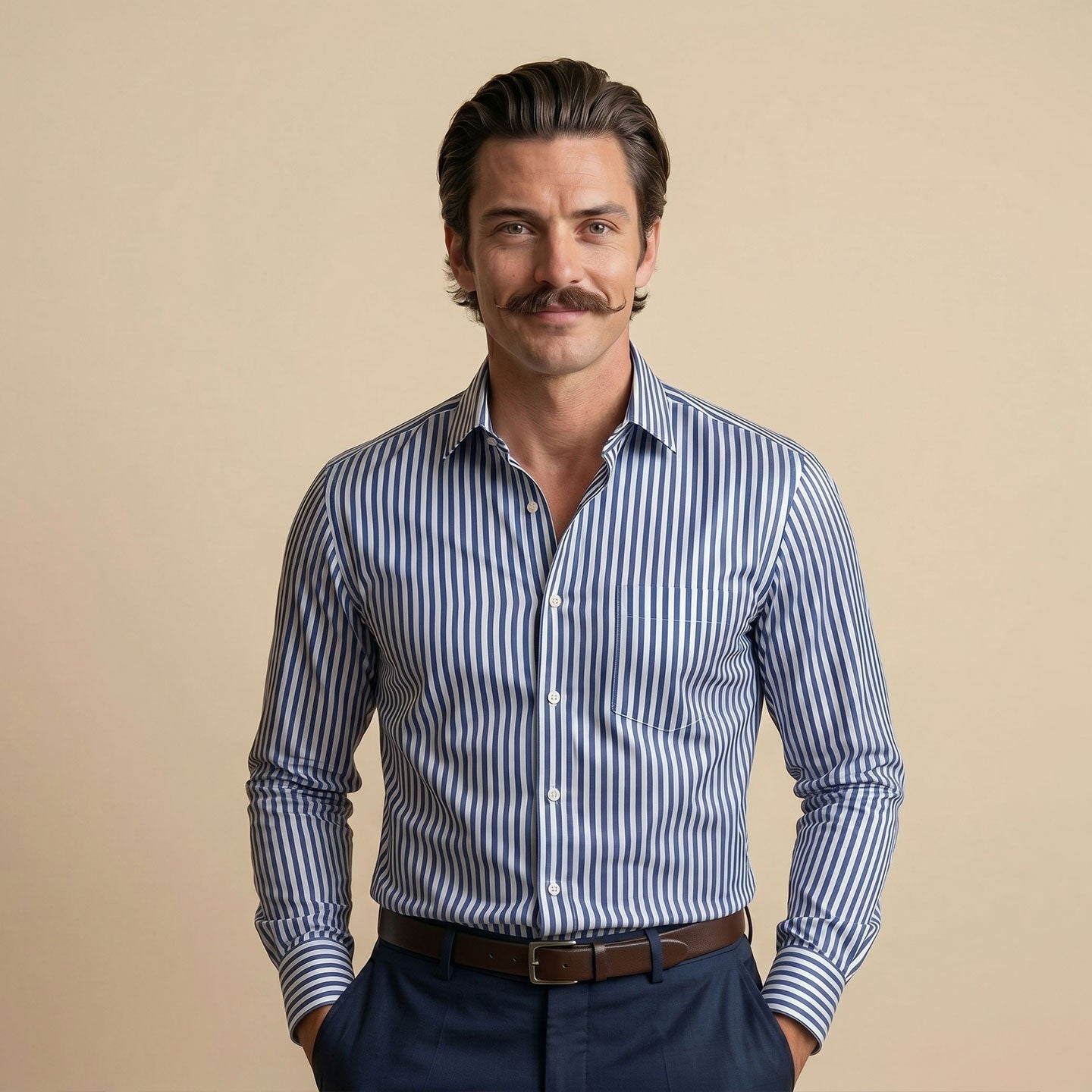 Boardroom Bengal Stripes Shirt In Indigo