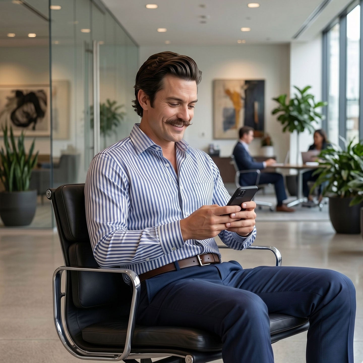 Boardroom Bengal Stripes Shirt In Indigo