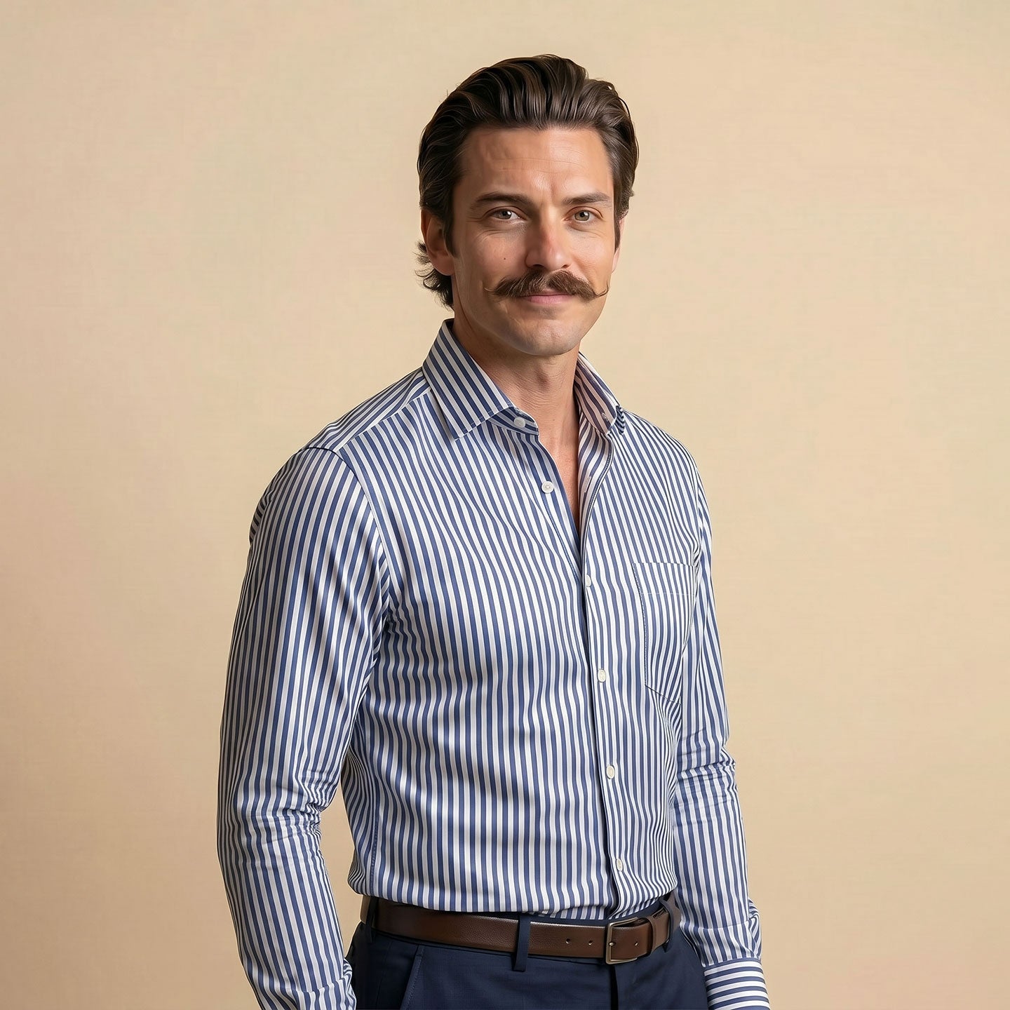 Boardroom Bengal Stripes Shirt In Indigo