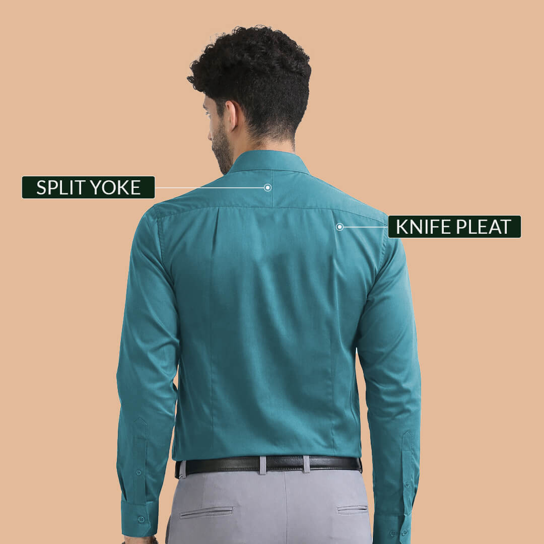 Cambridge Giza Cotton Shirt In Teal