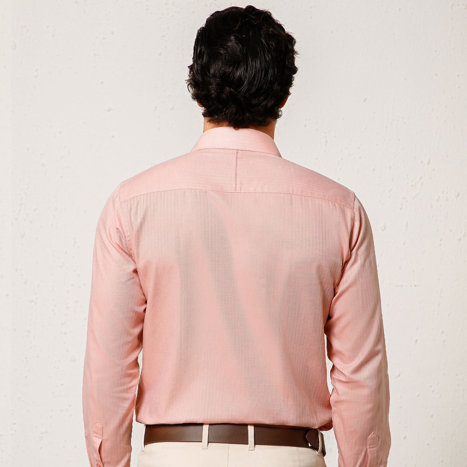 Imperial Herringbone 2 Ply Giza Shirt In Flamingo