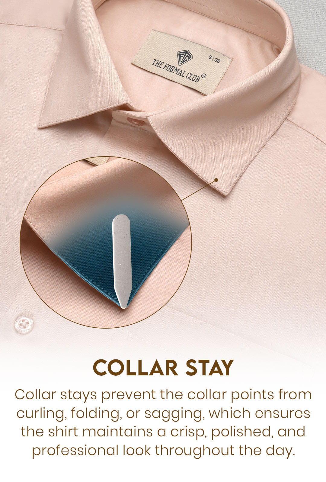 Cambridge Giza Cotton Shirt In Peach Fuzz