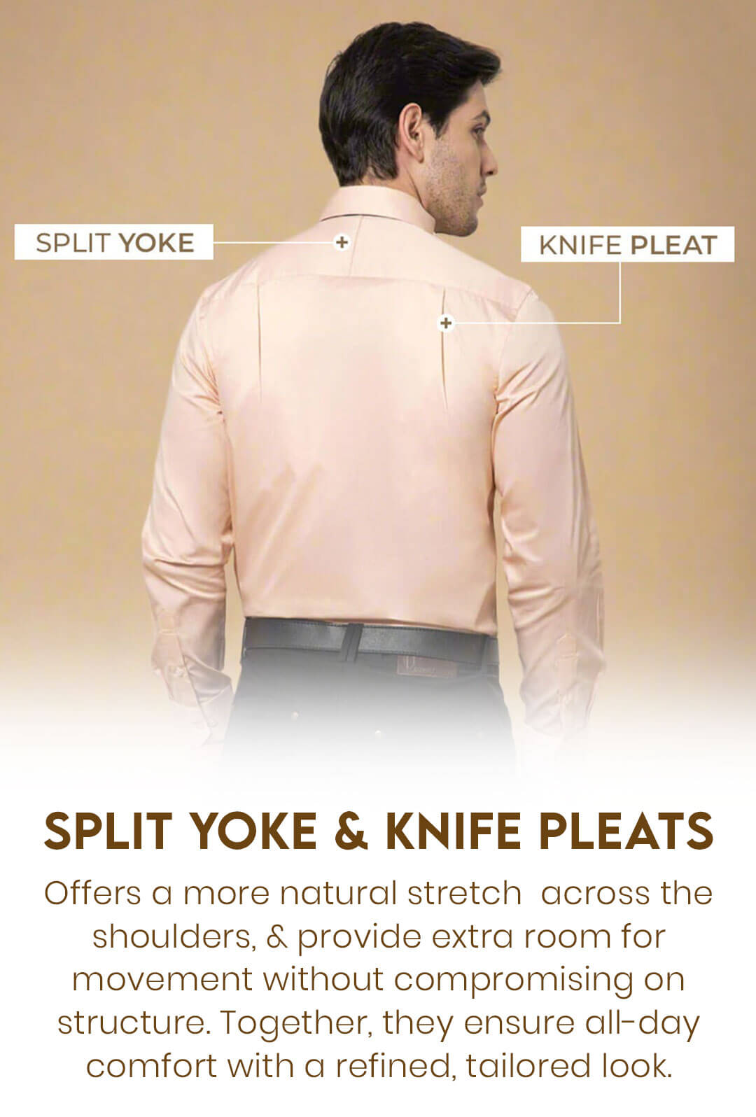 Cambridge Giza Cotton Shirt In Peach Fuzz
