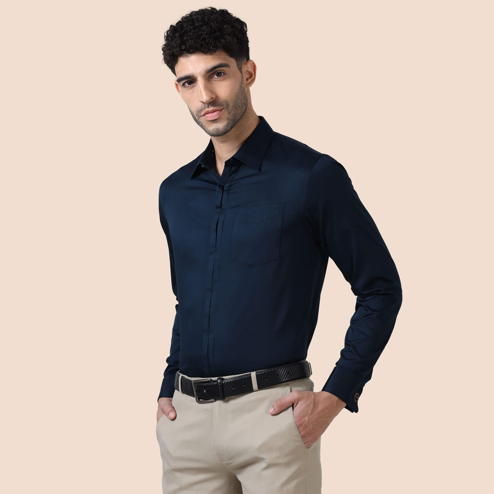 Premium cotton navy shirt by TFC