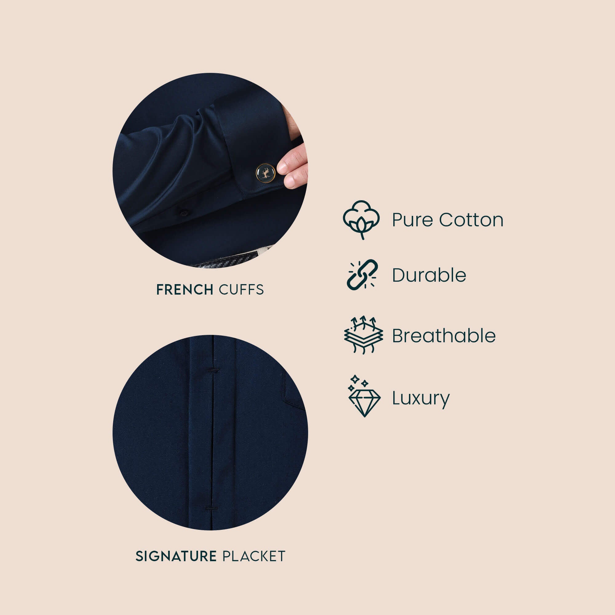 Men's dress shirt with concealed placket by TFC