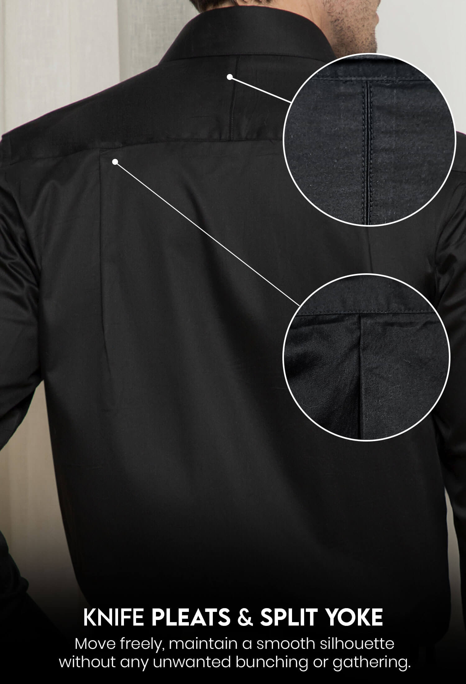 Vintage Black Shirt with Houndstooth