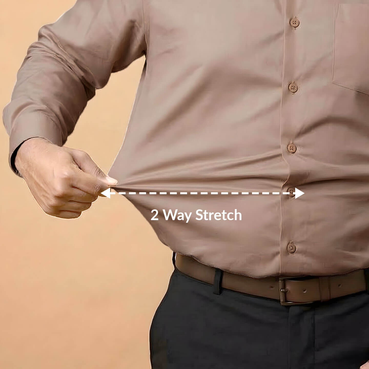Flexi Stretch Plus Shirt in Latte