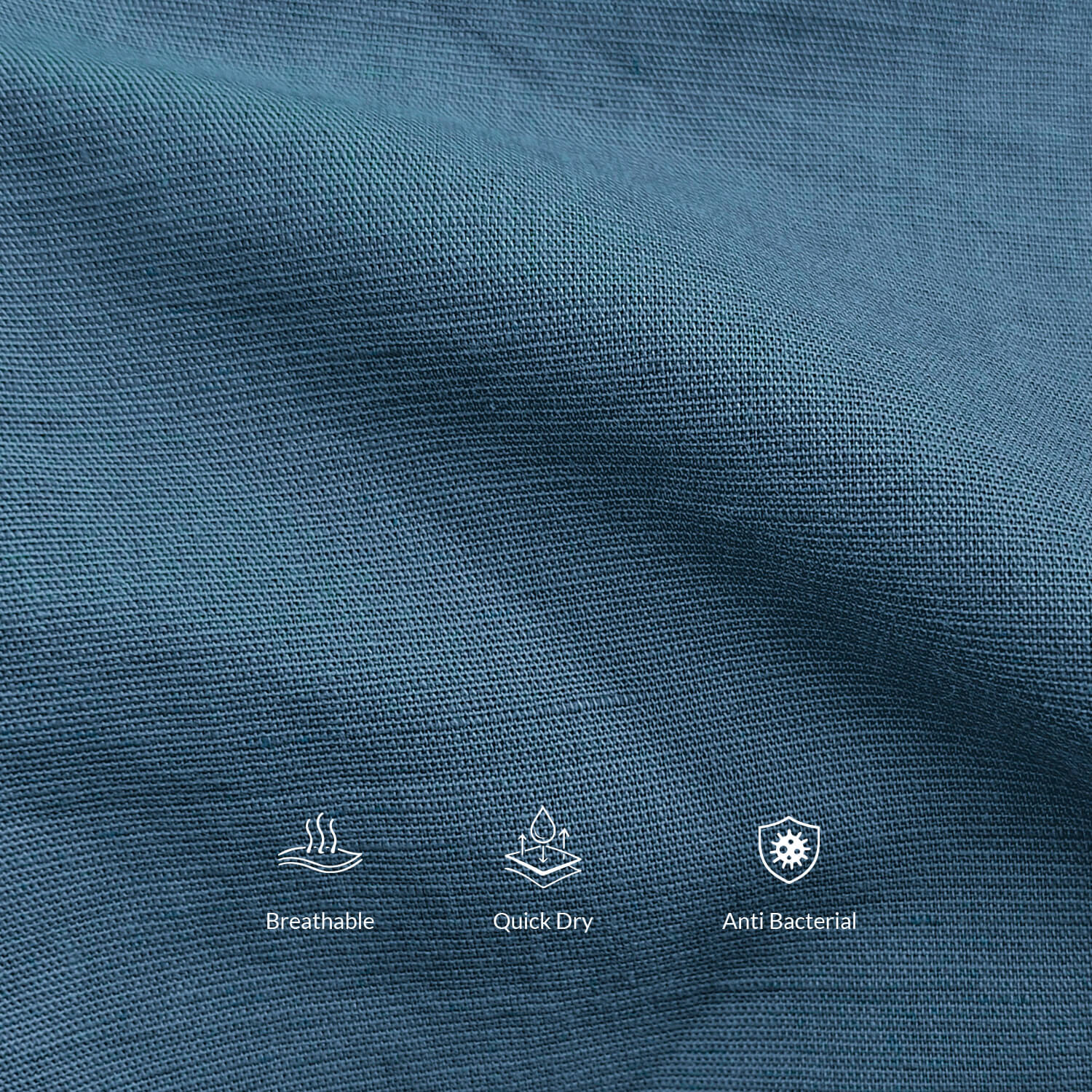 Breeze Linen Half Sleeves Shirt In Indigo