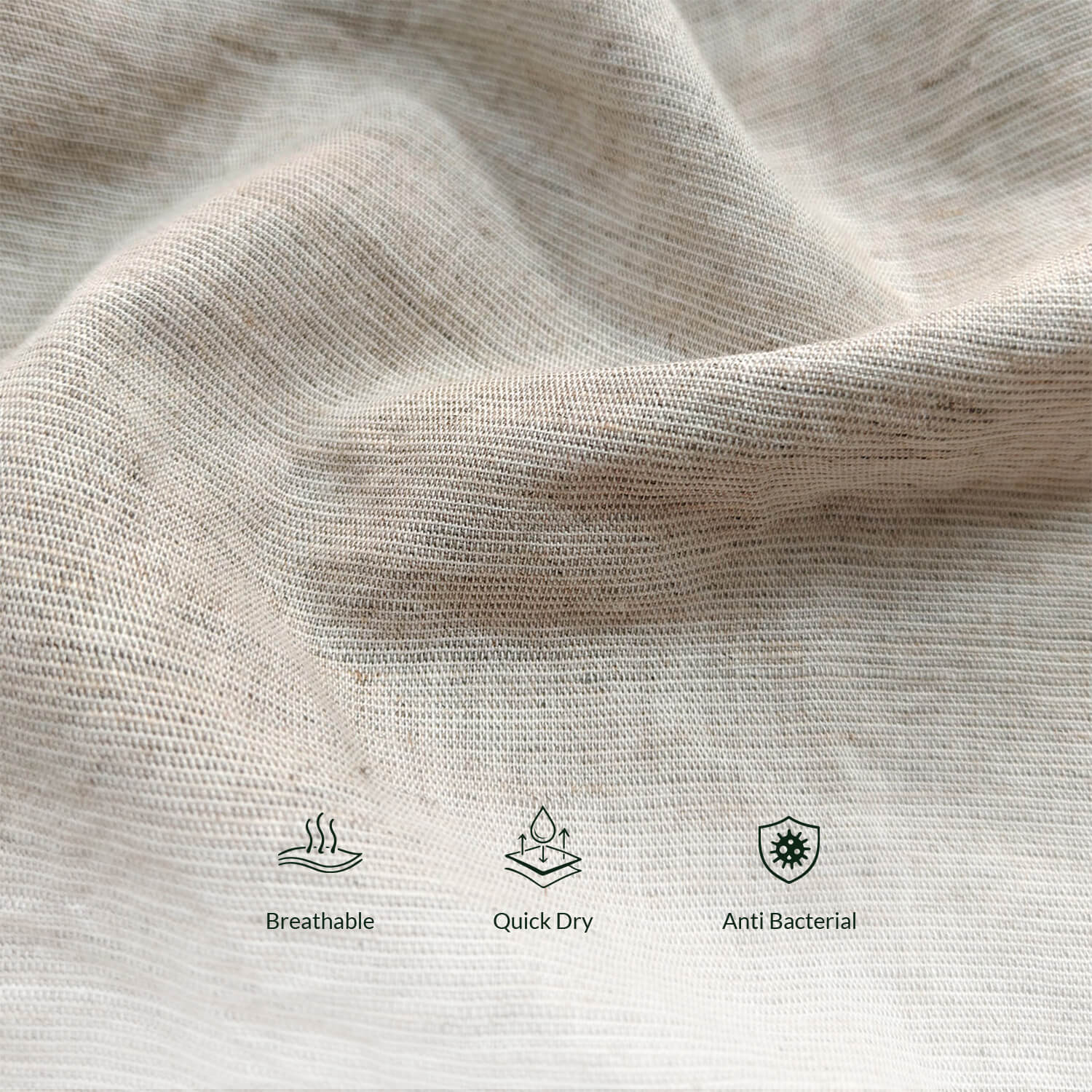 Breeze Linen Half Sleeves Shirt In Sand