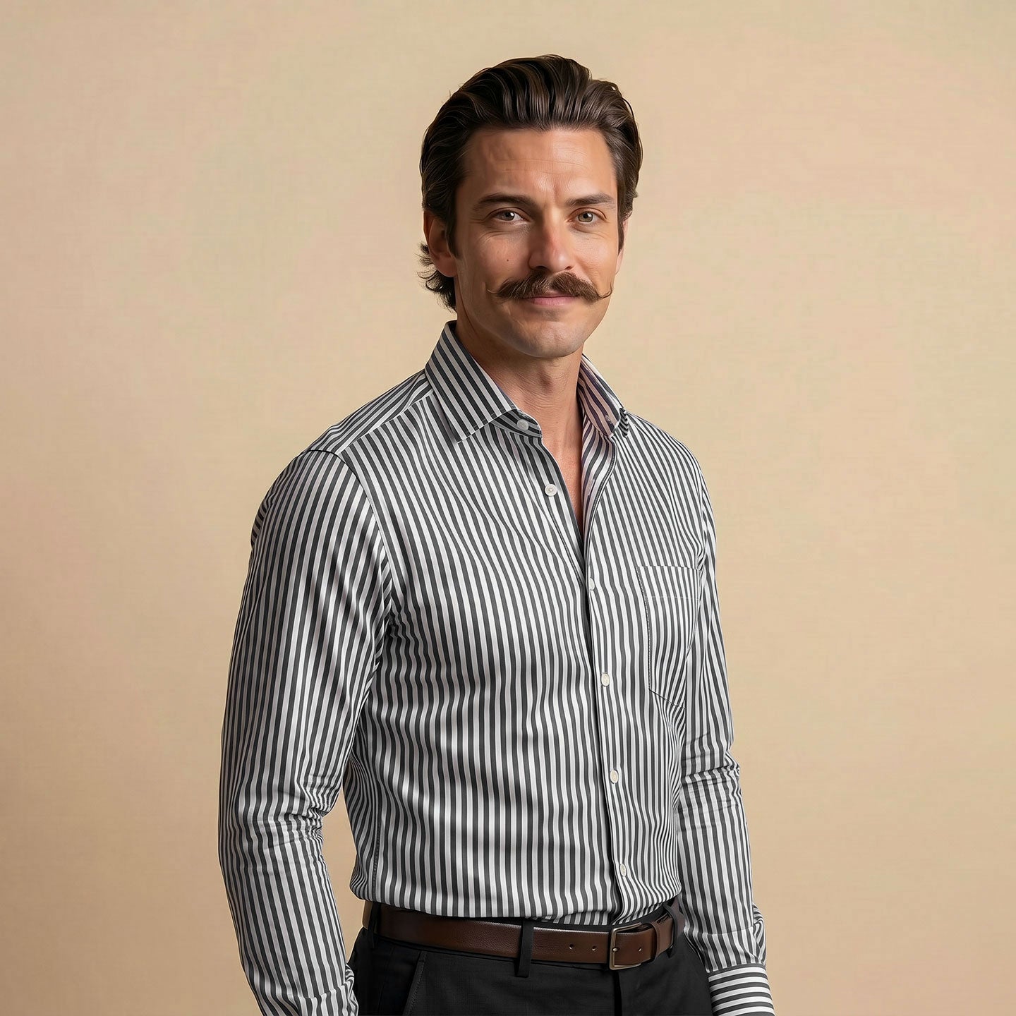 Boardroom Bengal Stripes Shirt In Midnight
