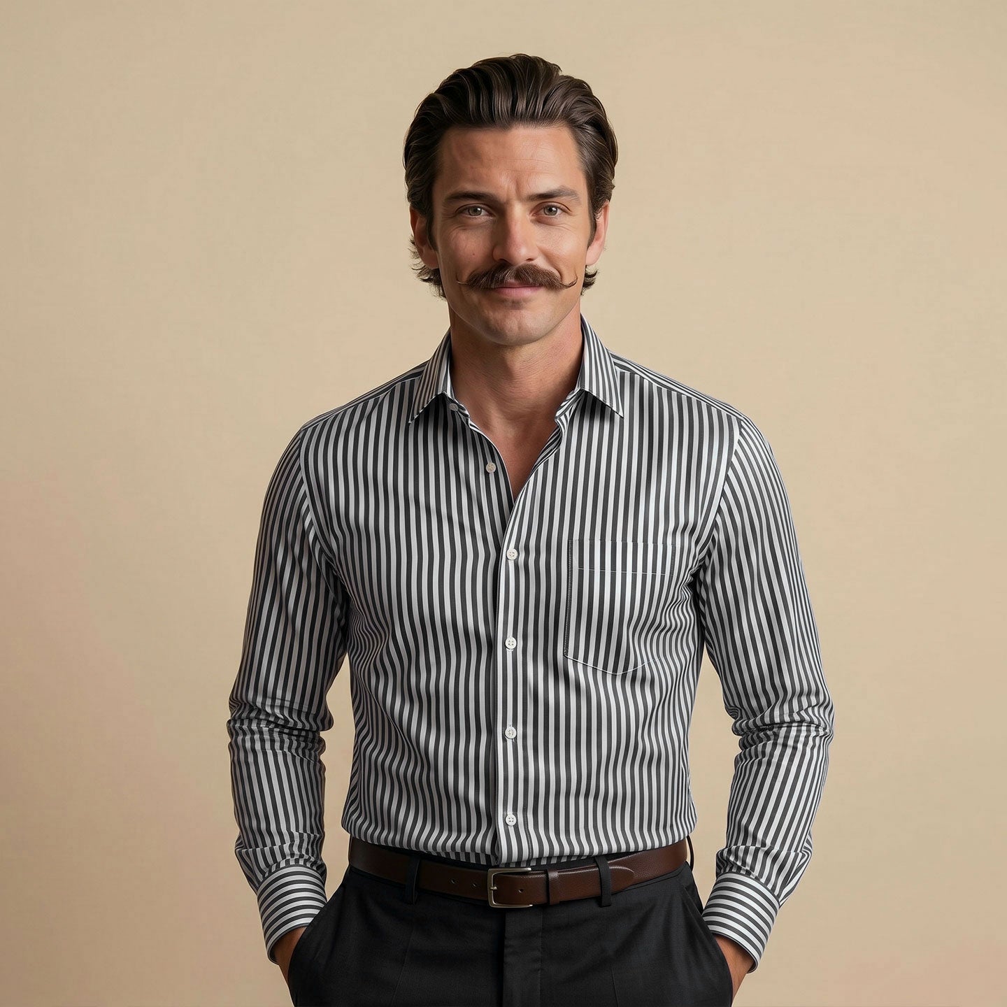 Boardroom Bengal Stripes Shirt In Midnight
