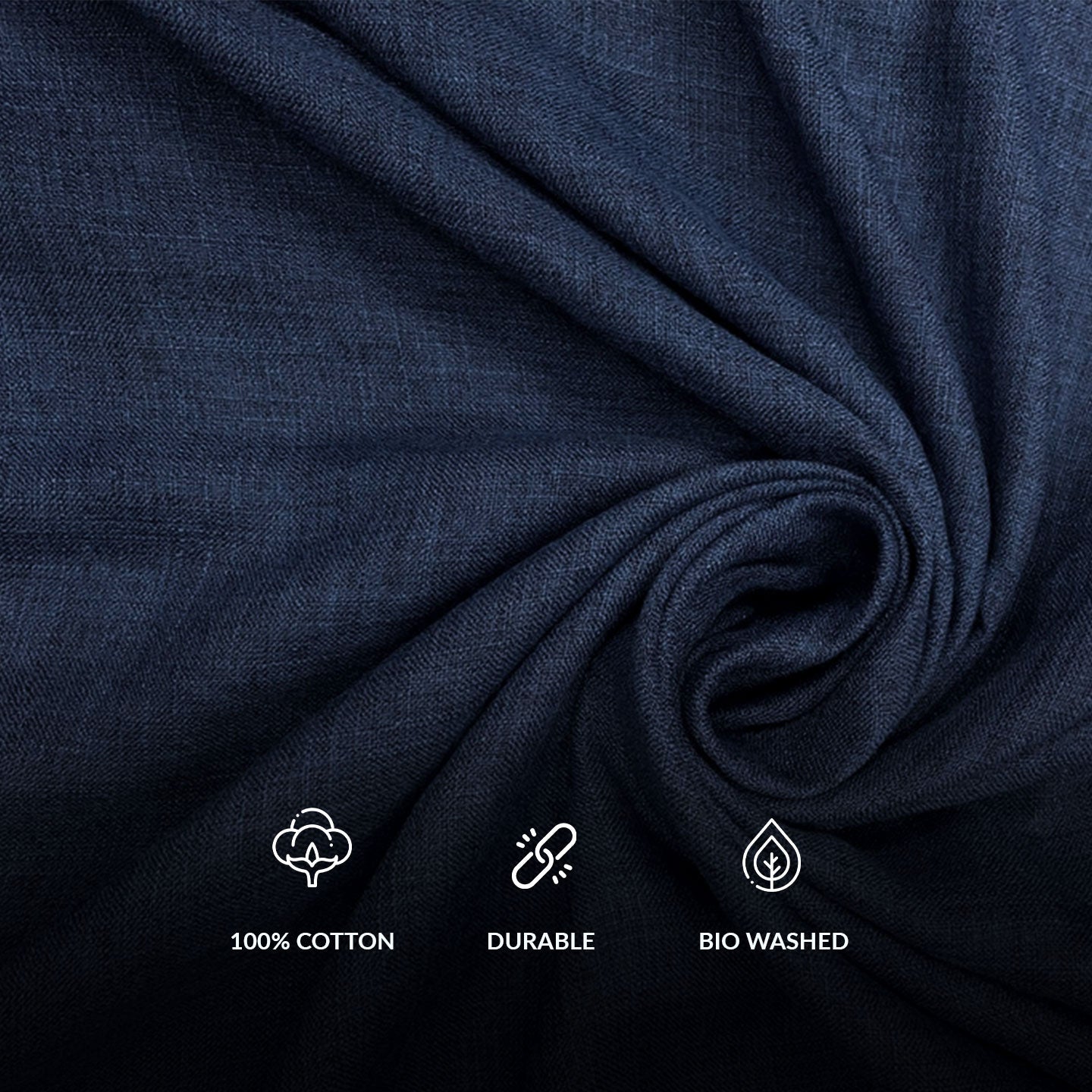 Breeze Linen Half Sleeves Shirt in Navy Saphire