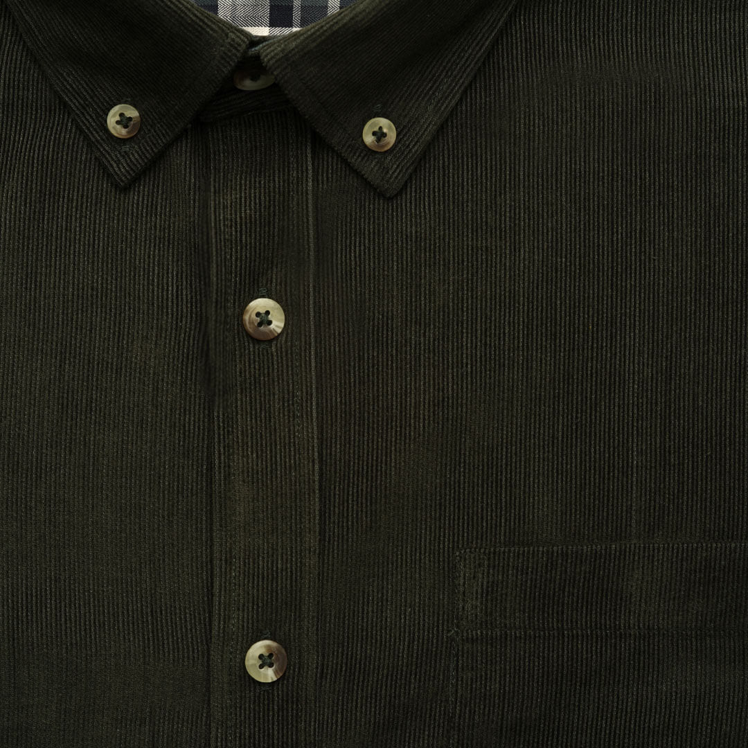Cruise Corduroy Shirt In Pine Green
