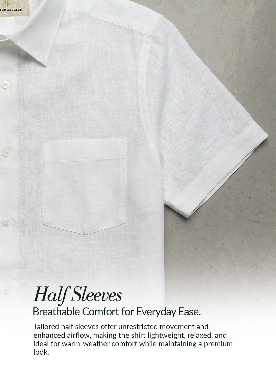 Cedar Pure Linen Half Sleeves Shirt In Snowflake