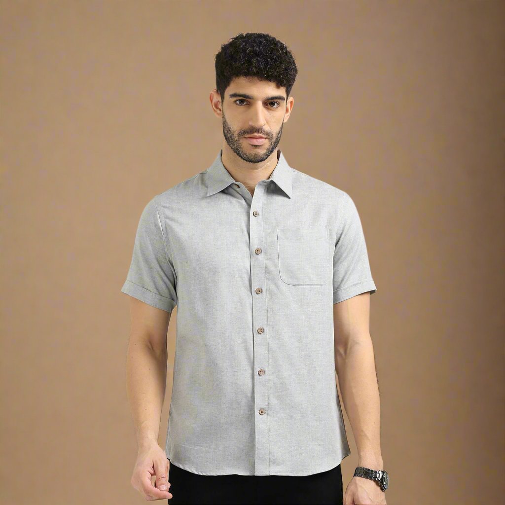 Eco-Friendly Lyocell Shirt in Grey by TFC