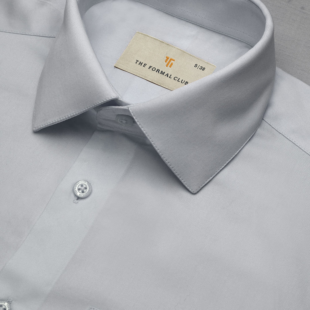 Cambridge Giza Cotton Shirt In Pewter