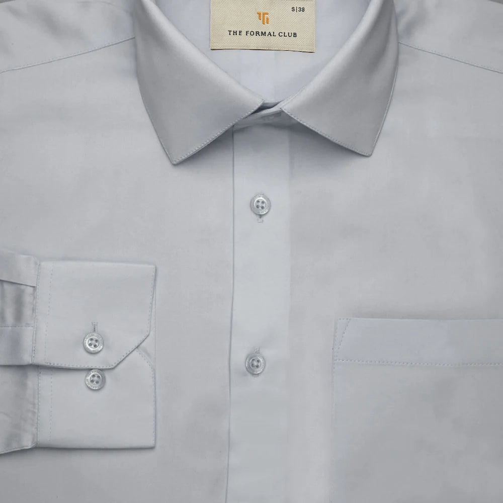 Cambridge Giza Cotton Shirt In Pewter