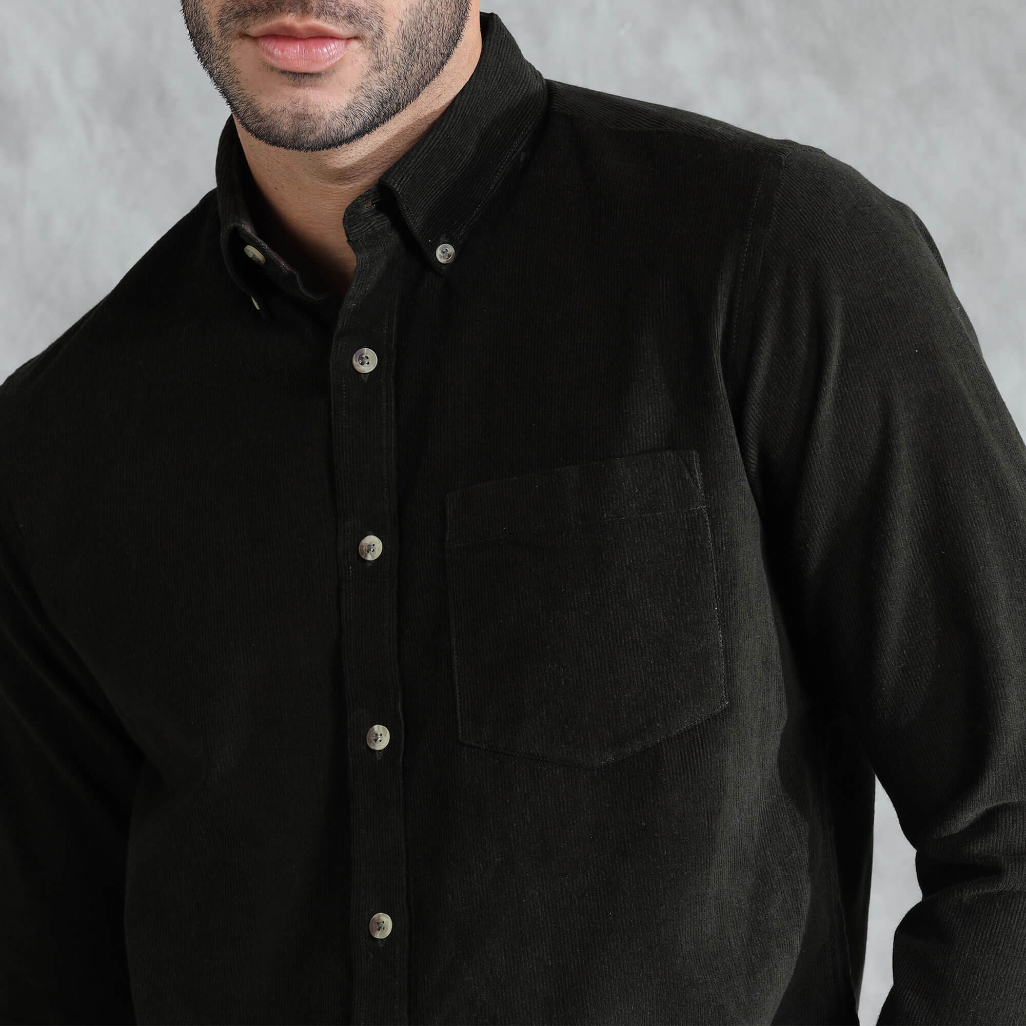 Elegant pine green shirt for smart casual wear by TFC