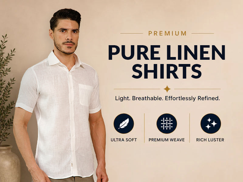 PURE LINEN SHIRTS FOR MEN