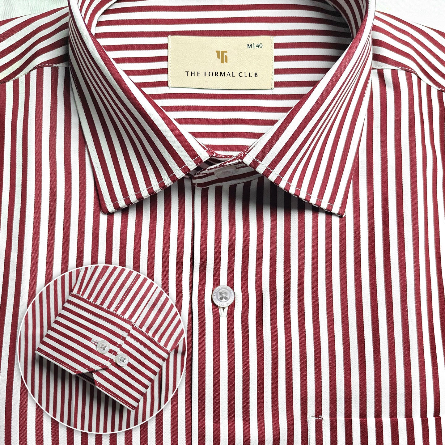 Boardroom Bengal Stripes Shirt In Ruby