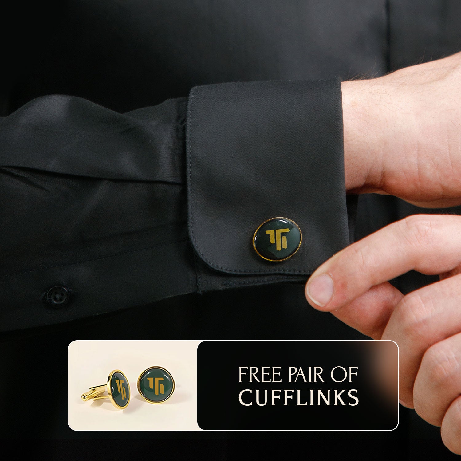 French Cuff Giza Cotton Shirt In Raven