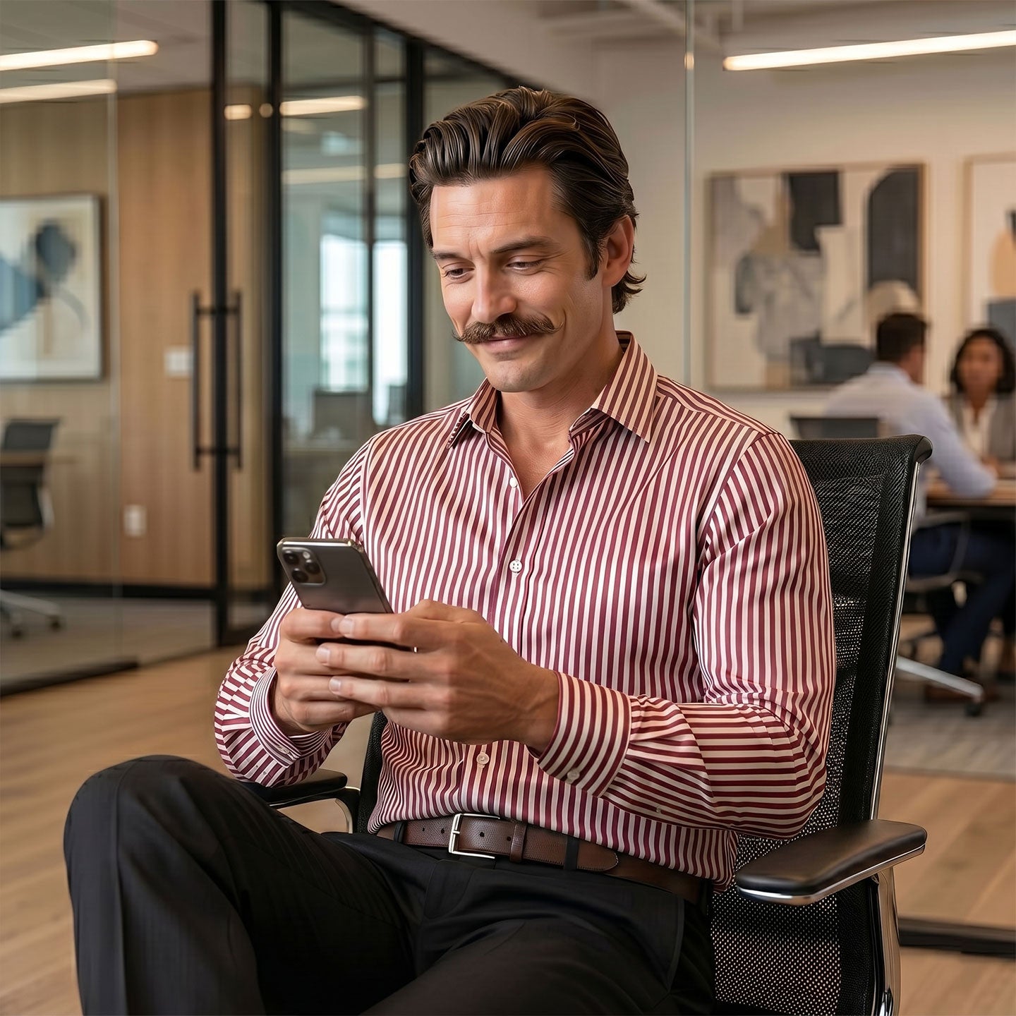 Boardroom Bengal Stripes Shirt In Ruby
