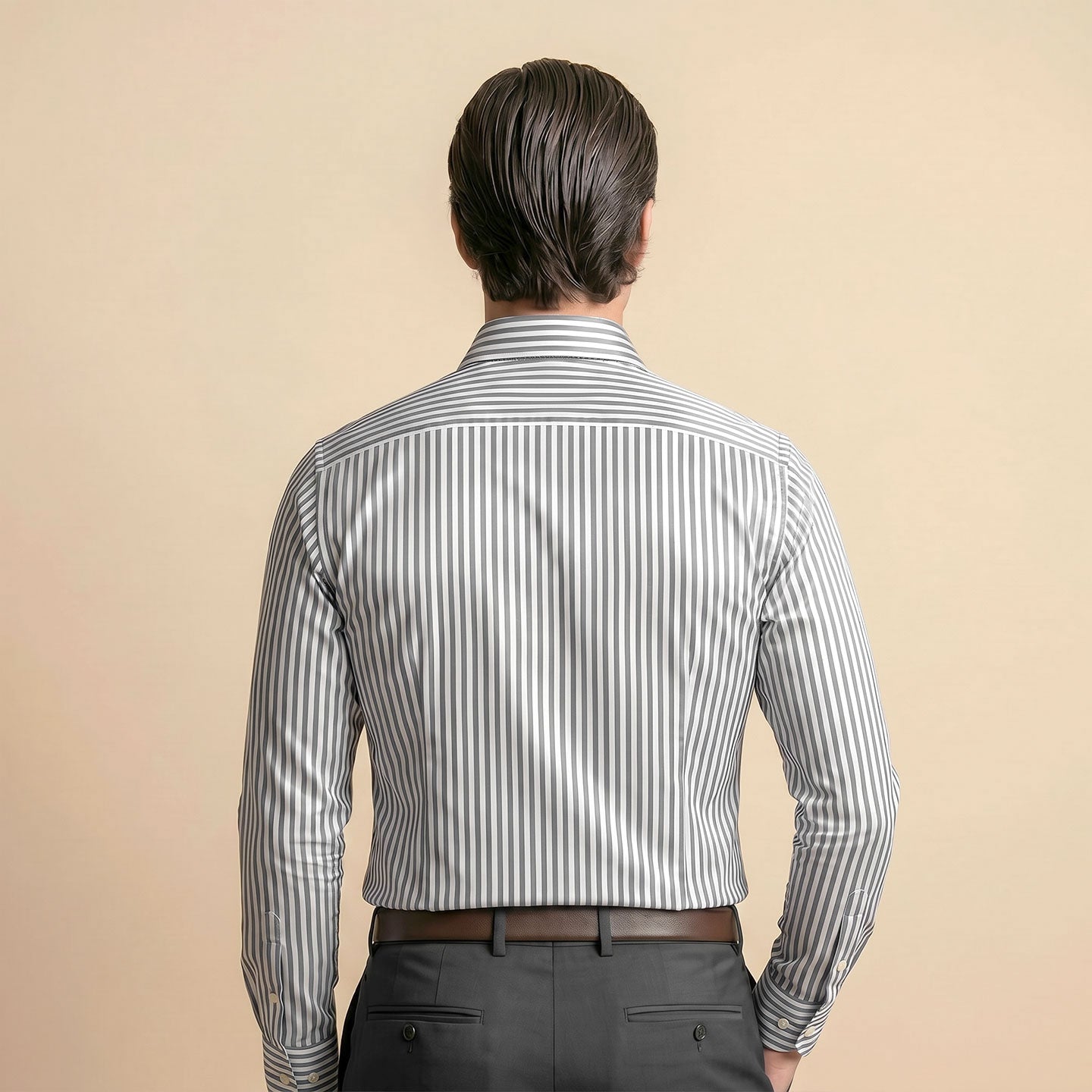 Boardroom Bengal Stripes Shirt In Space Grey