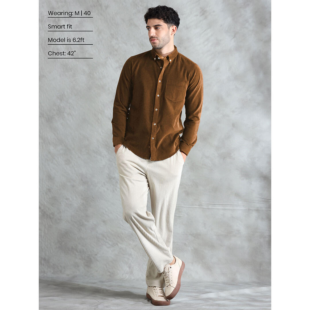 Cruise Corduroy Shirt In Tan