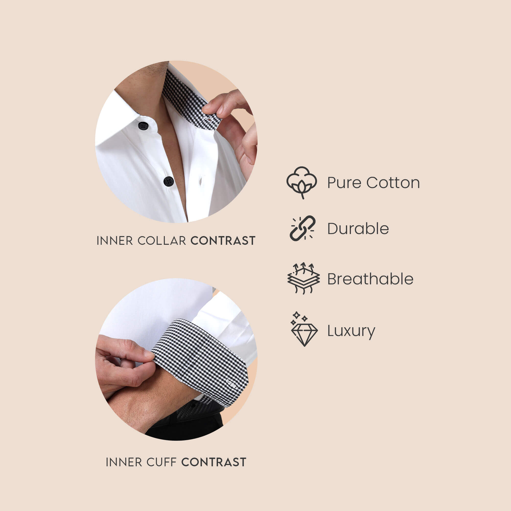 White formal shirt for men by TFC