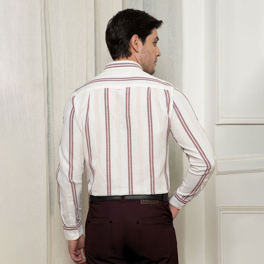 Skyline Twin Stripes Shirt Paired with Formal Trousers by TFC