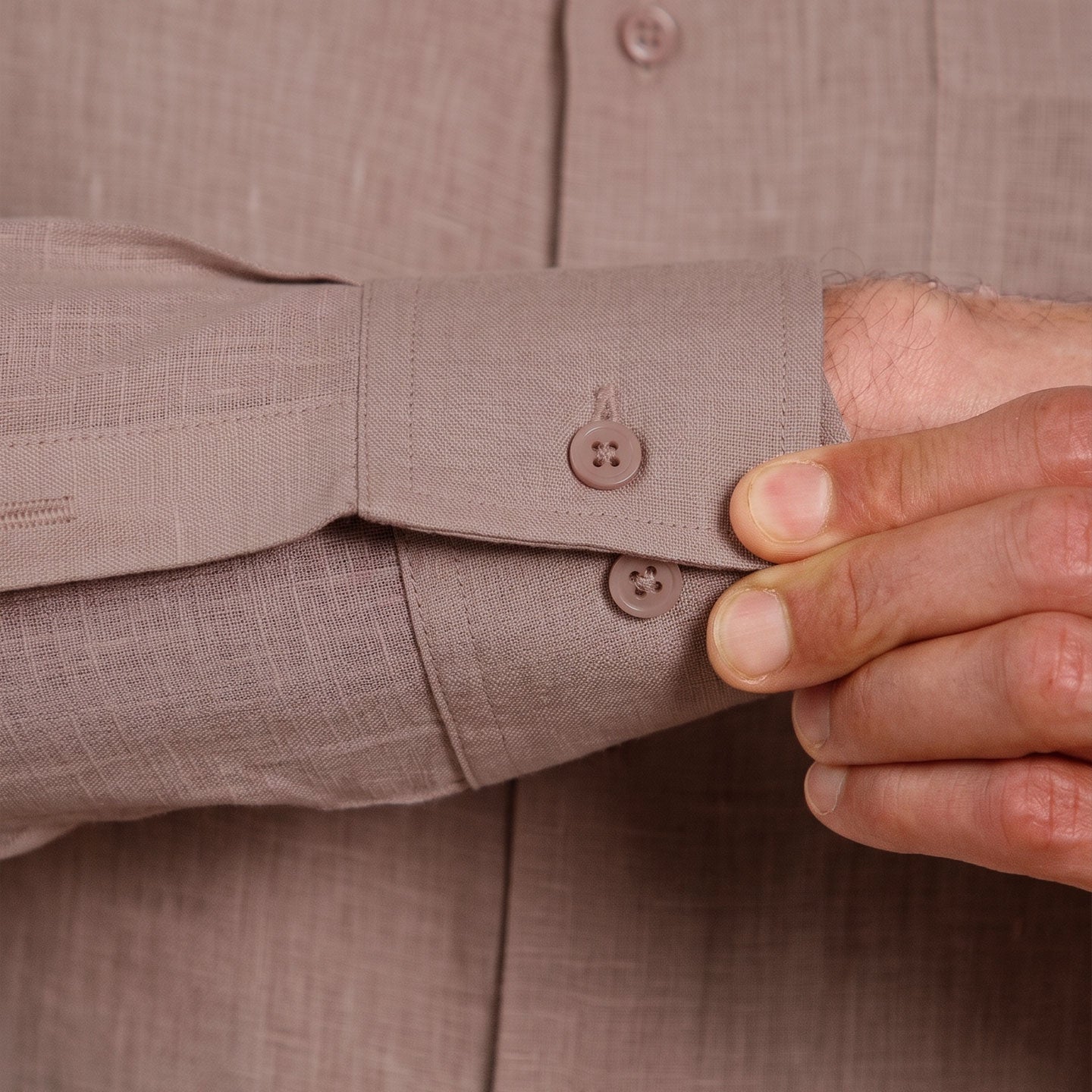 Cedar Pure Linen Full Sleeves Shirt In Pearl Rose