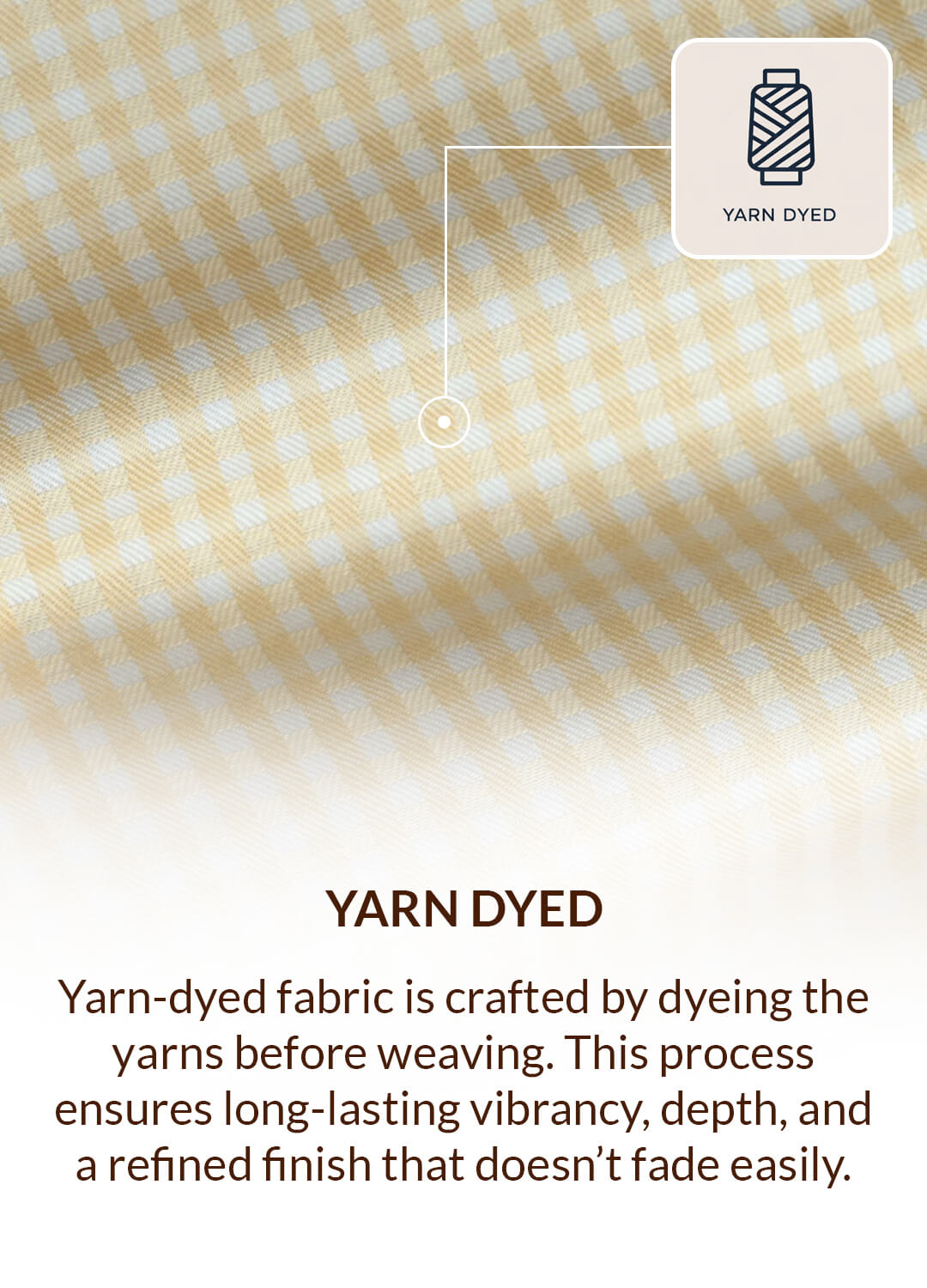 Gingham 2 Ply Check Shirt In Ochre